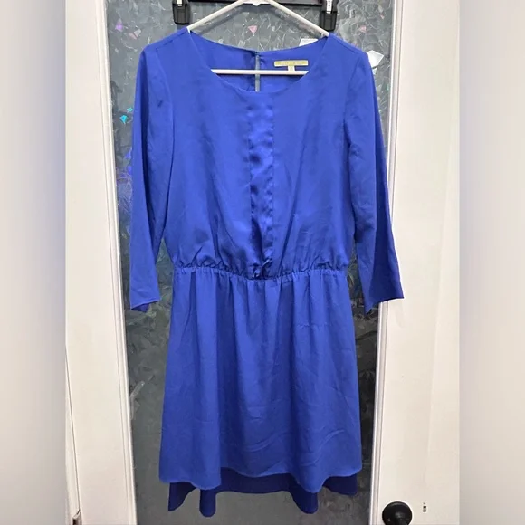 Gianni Bini | Dresses | Gianni Bini Blue Long Sleeve Bateau Sundress B2 |  Poshmark